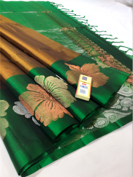 Copper Green Turning Saree 