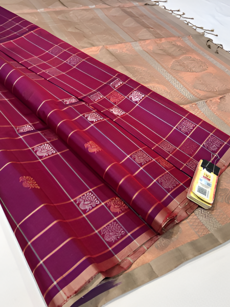 Magenta Glow Soft Silk Saree