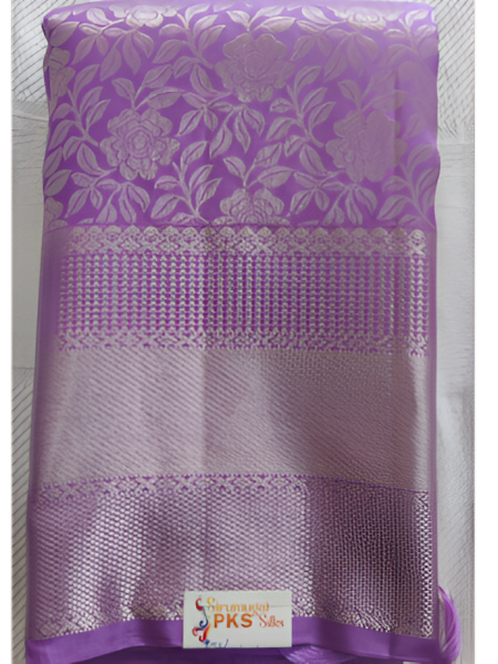 Purple Silver Saree